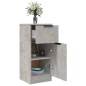 vidaXL Credenze 2 pz Grigio Cemento 30x30x70 cm in Legno Multistrato vidaXL Credenze 2 pz Grigio Cemento 30x30x70 cm in Legno Multistrato