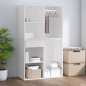 vidaXL Armadietto per Cosmetici Bianco 80x40x65 cm Legno Multistrato vidaXL Armadietto per Cosmetici Bianco 80x40x65 cm Legno Multistrato