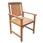 Sedie da Giardino 2 pz in Legno Massello d'Acacia Marrone Sedie da Giardino 2 pz in Legno Massello d'Acacia Marrone