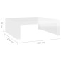 vidaXL Tavolino da Caffè Bianco Lucido 100x100x35 cm Truciolato vidaXL Tavolino da Caffè Bianco Lucido 100x100x35 cm Truciolato