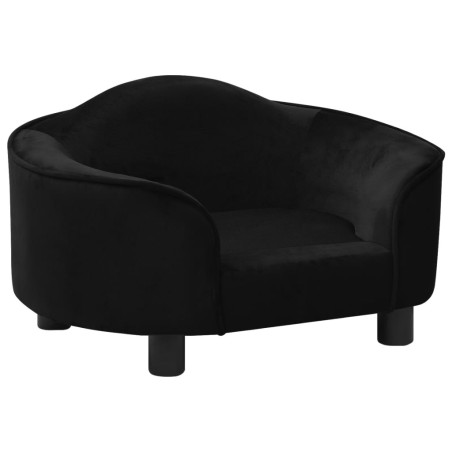 vidaXL Divano per Cani Nero 67x47x36 cm in Peluche