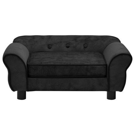 vidaXL Divano per Cani Nero 72x45x30 cm in Peluche