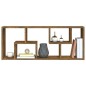 vidaXL Mensola a Muro Rovere Fumo 36x16x90 cm in Legno Multistrato
