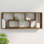 vidaXL Mensola a Muro Rovere Fumo 36x16x90 cm in Legno Multistrato