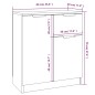 vidaXL Credenza Rovere Marrone 60x30x70 cm in Legno Multistrato vidaXL Credenza Rovere Marrone 60x30x70 cm in Legno Multistrato