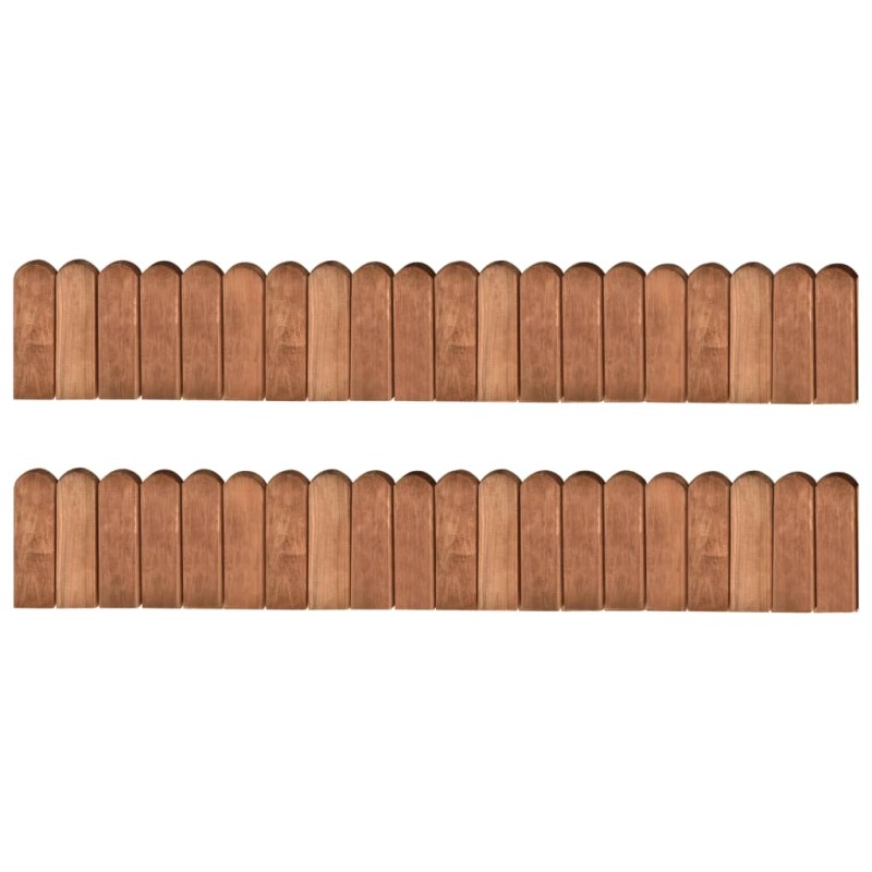 vidaXL Rotoli di Bordura 2 pz 120 cm in Legno di Pino impregnato vidaXL Rotoli di Bordura 2 pz 120 cm in Legno di Pino impregnato