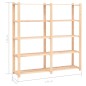 vidaXL Scaffali a 5 Livelli 3 pz 80x38x170 cm in Massello Pino 500 kg vidaXL Scaffali a 5 Livelli 3 pz 80x38x170 cm in Massello Pino 500 kg