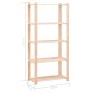 vidaXL Scaffali a 5 Livelli 2 pz 80x38x170 cm in Massello Pino 250 kg vidaXL Scaffali a 5 Livelli 2 pz 80x38x170 cm in Massello Pino 250 kg