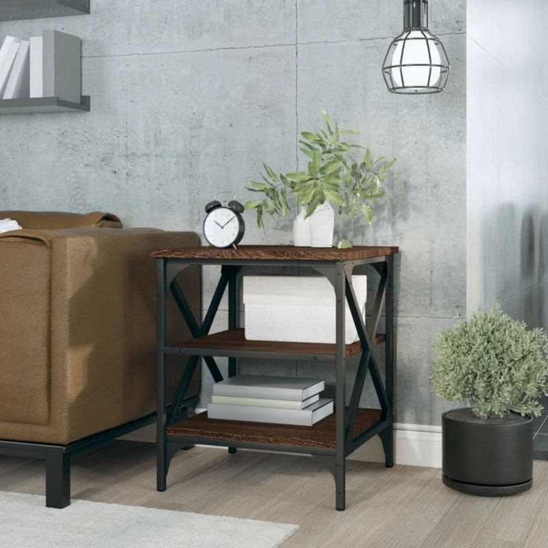 Tavolino da Salotto Rovere Marrone 40x42x50cm Legno Multistrato Tavolino da Salotto Rovere Marrone 40x42x50cm Legno Multistrato