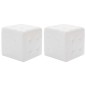 vidaXL Pouf 2 pz Bianco 30x30x30 cm in Similpelle vidaXL Pouf 2 pz Bianco 30x30x30 cm in Similpelle