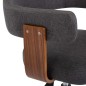 vidaXL Sedie da Pranzo Girevoli 6 pz Grigie in Legno Curvo e Tessuto vidaXL Sedie da Pranzo Girevoli 6 pz Grigie in Legno Curvo e Tessuto