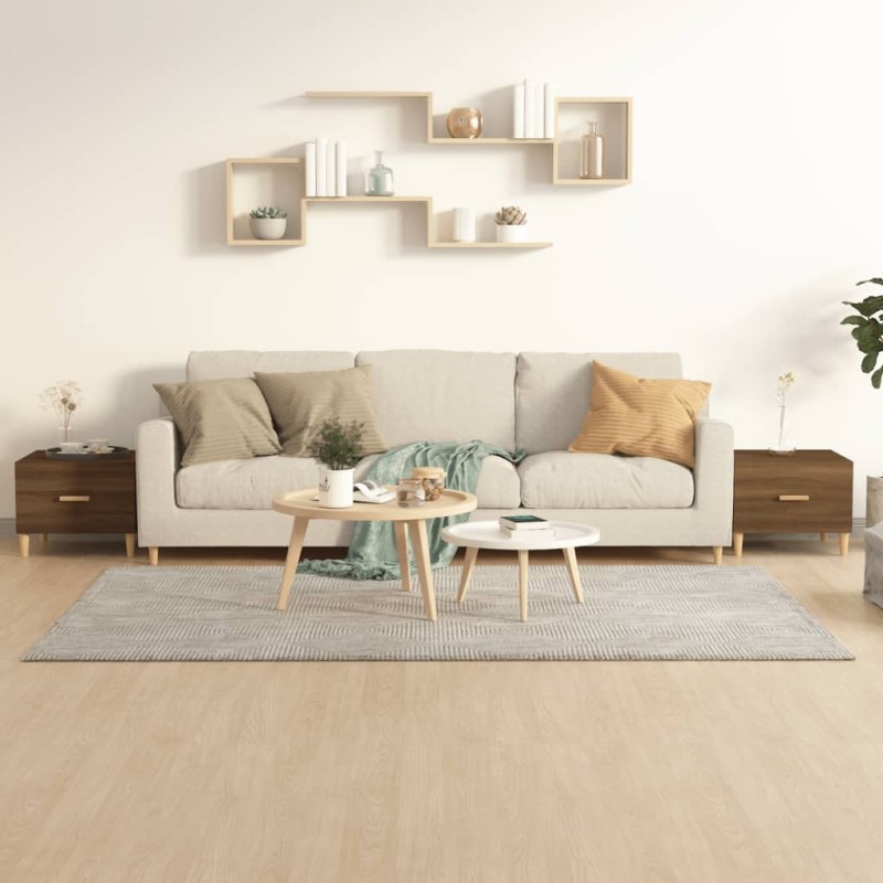 vidaXL Tavolini Salotto 2 pz Rovere Marrone 50x50x40 Legno Multistrato vidaXL Tavolini Salotto 2 pz Rovere Marrone 50x50x40 Legno Multistrato