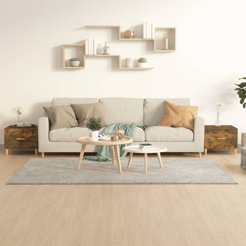 vidaXL Tavolini Salotto 2 pz Rovere Fumo 50x50x40cm Legno Multistrato