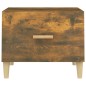 vidaXL Tavolini Salotto 2 pz Rovere Fumo 50x50x40cm Legno Multistrato