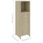 vidaXL Set Mobili da Bagno 3 pz Rovere Sonoma in Truciolato vidaXL Set Mobili da Bagno 3 pz Rovere Sonoma in Truciolato