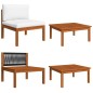 vidaXL Set Divani da Giardino 7 pz con Cuscini Crema Massello Acacia vidaXL Set Divani da Giardino 7 pz con Cuscini Crema Massello Acacia
