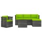 vidaXL Set Divani da Giardino su Pallet 6 pz con Cuscini Massello Pino vidaXL Set Divani da Giardino su Pallet 6 pz con Cuscini Massello Pino