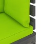 vidaXL Set Divani da Giardino su Pallet 6 pz con Cuscini Massello Pino