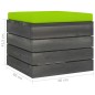 vidaXL Set Divani da Giardino su Pallet 6 pz con Cuscini Massello Pino