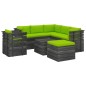 vidaXL Set Divani da Giardino su Pallet 8 pz con Cuscini Massello Pino vidaXL Set Divani da Giardino su Pallet 8 pz con Cuscini Massello Pino