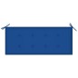 vidaXL Panca Batavia con Cuscino Blu Reale 120 cm in Massello di Teak vidaXL Panca Batavia con Cuscino Blu Reale 120 cm in Massello di Teak