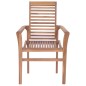 vidaXL Sedie da Pranzo 4 pz con Cuscini Antracite in Massello di Teak vidaXL Sedie da Pranzo 4 pz con Cuscini Antracite in Massello di Teak