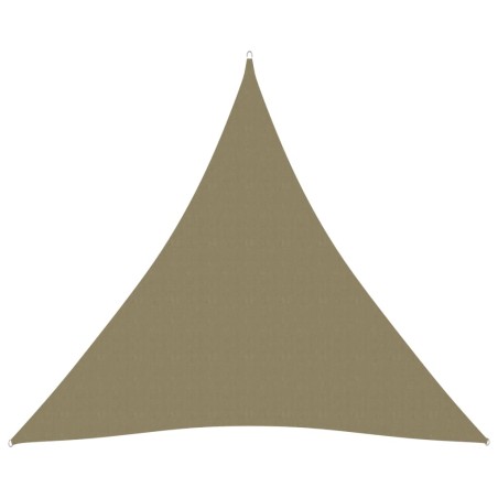 Parasole a Vela Oxford Triangolare 3x3x3 m Beige