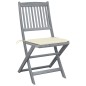 vidaXL Sedie da Giardino Pieghevoli 6pz con Cuscini in Massello Acacia vidaXL Sedie da Giardino Pieghevoli 6pz con Cuscini in Massello Acacia
