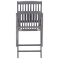 vidaXL Sedie da Giardino Pieghevoli 6pz con Cuscini in Massello Acacia vidaXL Sedie da Giardino Pieghevoli 6pz con Cuscini in Massello Acacia