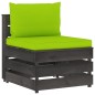 vidaXL Set Divani da Giardino con Cuscini 3 pz Legno Impregnato Grigio