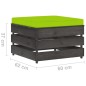 vidaXL Set Divani da Giardino con Cuscini 3 pz Legno Impregnato Grigio