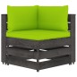 vidaXL Set Divani da Giardino con Cuscini 4 pz Legno Impregnato Grigio