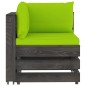vidaXL Set Divani da Giardino con Cuscini 4 pz Legno Impregnato Grigio