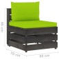 vidaXL Set Divani da Giardino con Cuscini 4 pz Legno Impregnato Grigio