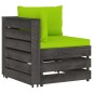 vidaXL Set Divani da Giardino con Cuscini 9 pz Legno Impregnato Grigio