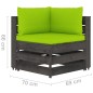 vidaXL Set Divani da Giardino con Cuscini 7 pz Legno Impregnato Grigio vidaXL Set Divani da Giardino con Cuscini 7 pz Legno Impregnato Grigio