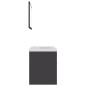 vidaXL Set Mobili da Bagno Grigio in Truciolato vidaXL Set Mobili da Bagno Grigio in Truciolato