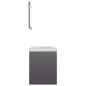 vidaXL Set Mobili da Bagno Grigio Lucido in Truciolato vidaXL Set Mobili da Bagno Grigio Lucido in Truciolato