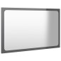 vidaXL Set Mobili da Bagno Grigio Lucido in Truciolato vidaXL Set Mobili da Bagno Grigio Lucido in Truciolato