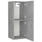 vidaXL Set Mobili da Bagno Grigio Cemento in Truciolato vidaXL Set Mobili da Bagno Grigio Cemento in Truciolato