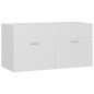 vidaXL Set Mobili da Bagno Bianco in Truciolato vidaXL Set Mobili da Bagno Bianco in Truciolato