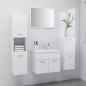 vidaXL Set Mobili da Bagno Bianco in Truciolato vidaXL Set Mobili da Bagno Bianco in Truciolato