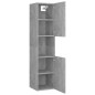 vidaXL Set Mobili da Bagno Grigio Cemento in Truciolato vidaXL Set Mobili da Bagno Grigio Cemento in Truciolato