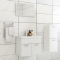 vidaXL Set Mobili da Bagno Bianco in Truciolato vidaXL Set Mobili da Bagno Bianco in Truciolato