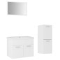 vidaXL Set Mobili da Bagno Bianco in Truciolato vidaXL Set Mobili da Bagno Bianco in Truciolato