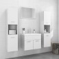 vidaXL Set Mobili da Bagno Bianco Lucido in Truciolato vidaXL Set Mobili da Bagno Bianco Lucido in Truciolato