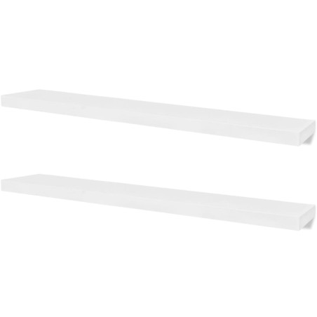 Mensole a Parete 4 pz Bianco 120 cm