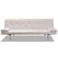 vidaXL Divano Letto con 2 Cuscini Similpelle Regolabile Bianco Crema vidaXL Divano Letto con 2 Cuscini Similpelle Regolabile Bianco Crema