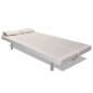 vidaXL Divano Letto con 2 Cuscini Similpelle Regolabile Bianco Crema vidaXL Divano Letto con 2 Cuscini Similpelle Regolabile Bianco Crema