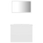 vidaXL Set Mobili da Bagno Bianco in Legno Multistrato vidaXL Set Mobili da Bagno Bianco in Legno Multistrato